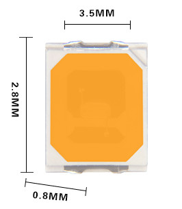 Bright 3V 2835 Red Led Chip For Warning Lights